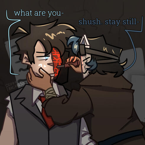 full render + bust + extra character + background